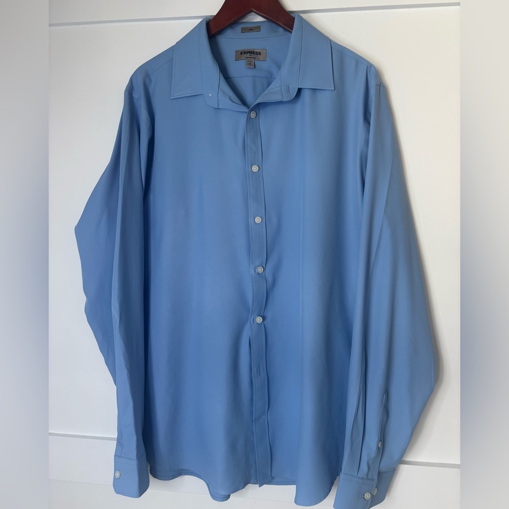 Express Sky Blue Men's Dress Shirt style size XL in great condition